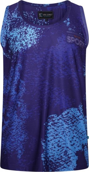 Kam Jeans AP009 Active Performance Printed Mesh Sleeveless T-Shirt Electric Blue - T-shirts - Stora T-shirts - 2XL-14XL