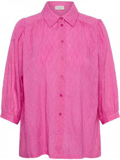 Kaffe Curve Gabby Skjorta med kortare ärmar Rosa - Skjortblusar - 