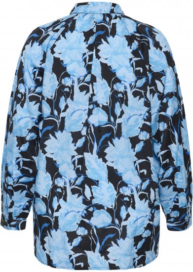 Kaffe Curve Sasja Långärmad skjorta Blue Snake Flower - Blusar & tunikor - 