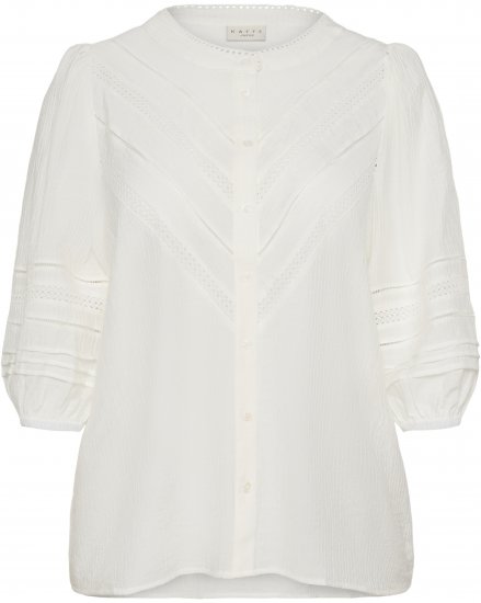 Kaffe Curve Liwa Shirt Chalk - Skjortblusar - 