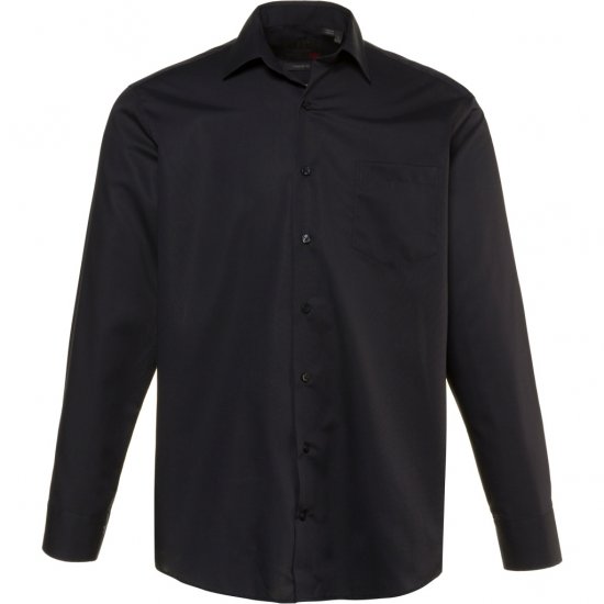 JP1880 Shirt Business Modern Fit Long Sleeve Non-Iron Black TALL - HERRKLÄDER MT-6XLT - Kläder för långa män