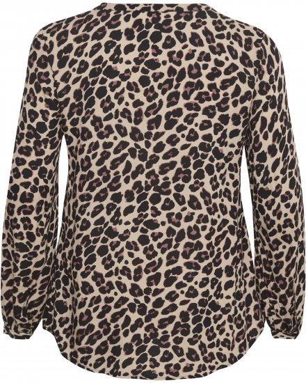 Kaffe Curve Mirta Tilly Blus Leopardmönster - Blusar & tunikor - 