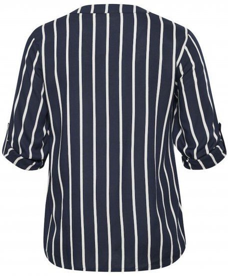 Kaffe Curve Sida Blus Randig Marinblå / Chalk - Blusar & tunikor - 