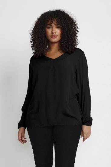 Kaffe Curve Ami Långärmad Blus Svart - T-shirts - 