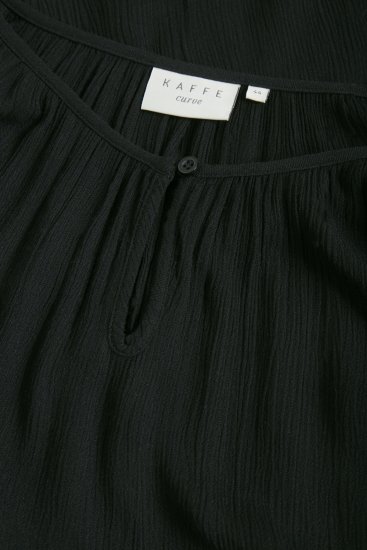 Kaffe Curve Ami 3/4-ärm Tunika Svart - T-shirts - 