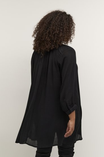 Kaffe Curve Ami 3/4-ärm Tunika Svart - T-shirts - 