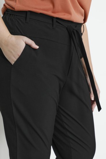 Kaffe Curve Jia Byxor med Bälte Svart - Jeans & Byxor i Stora Storlekar – Plus Size - 