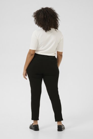 Kaffe Curve Jia Byxor med Bälte Svart - Jeans & Byxor i Stora Storlekar – Plus Size - 