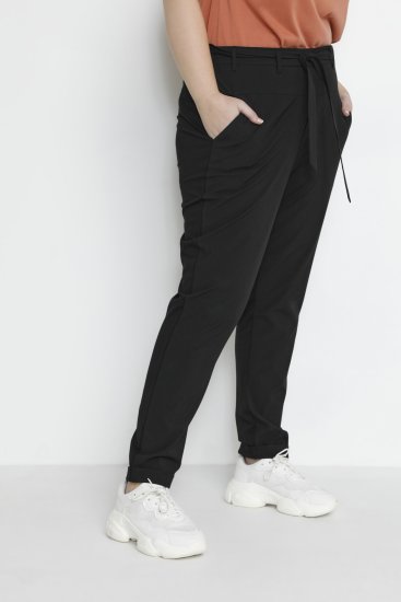 Kaffe Curve Jia Byxor med Bälte Svart - Jeans & Byxor i Stora Storlekar – Plus Size - 