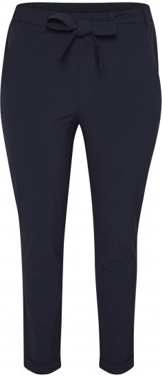 Kaffe Curve Jia Byxor med Bälte Mörk Marinblå - Jeans & Byxor i Stora Storlekar – Plus Size - 