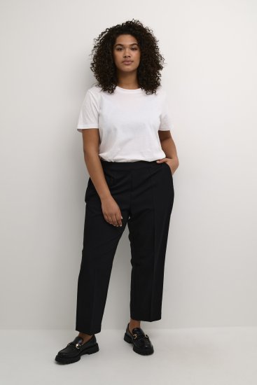 Kaffe Curve Sakira Croppade Byxor Svart - Jeans & Byxor i Stora Storlekar – Plus Size - 