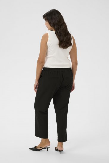 Kaffe Curve Sakira Croppade Byxor Svart - Jeans & Byxor i Stora Storlekar – Plus Size - 