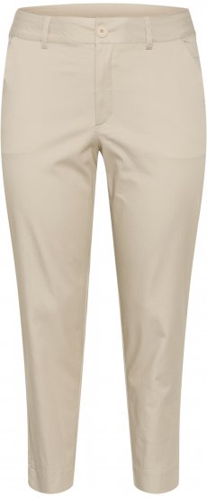 Kaffe Curve Leana Chinobyxor 7/8 Ljusgrå - Jeans & Byxor i Stora Storlekar – Plus Size - 