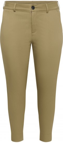Kaffe Curve Leana Chinobyxor 7/8 Mörk beige - Jeans & Byxor i Stora Storlekar – Plus Size - 