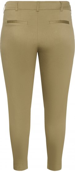 Kaffe Curve Leana Chinobyxor 7/8 Mörk beige - Jeans & Byxor i Stora Storlekar – Plus Size - 