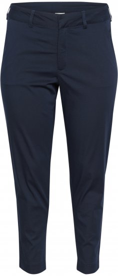 Kaffe Curve Leana Chinobyxor 7/8 Djup marinblå - Jeans & Byxor i Stora Storlekar – Plus Size - 