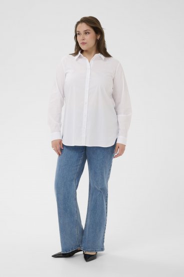 Kaffe Curve Laina Shirt Optical White - Skjortblusar - 