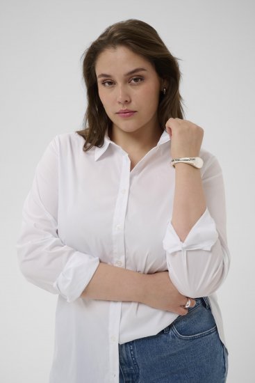 Kaffe Curve Laina Shirt Optical White - Skjortblusar - 