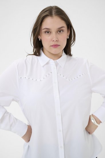 Kaffe Curve Janni Shirt Optical White - Skjortblusar - 