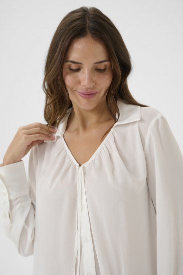 Kaffe Curve Gina Shirt White - Skjortblusar - 