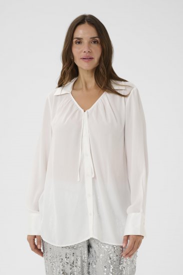 Kaffe Curve Gina Shirt White - Skjortblusar - 