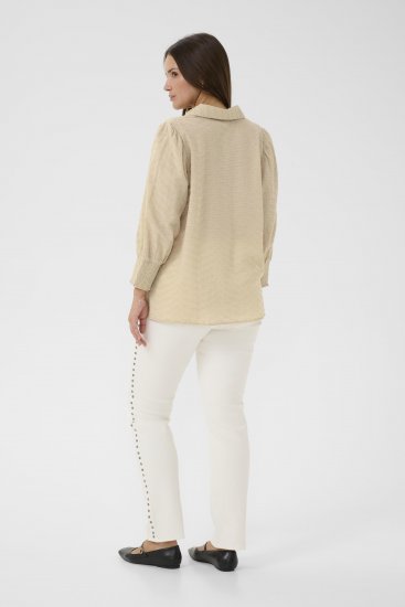 Kaffe Curve Penelopia Shirt Feather Grey - Skjortblusar - 