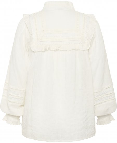 Kaffe Curve Jessa Shirt Long Sleeve White - Skjortblusar - 