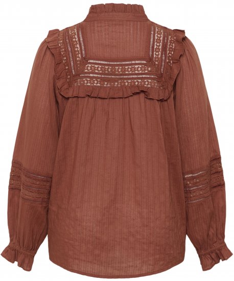 Kaffe Curve Jessa Shirt Henna Brown - Blusar & tunikor - 