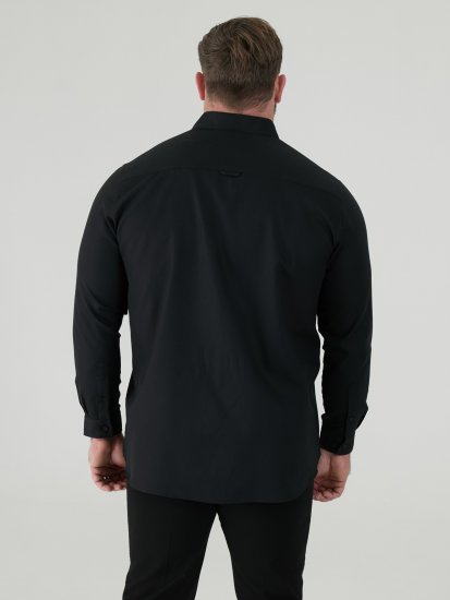 D555 Richard Långärmad Oxfordskjorta TALL Svart - TALL skjortor - 