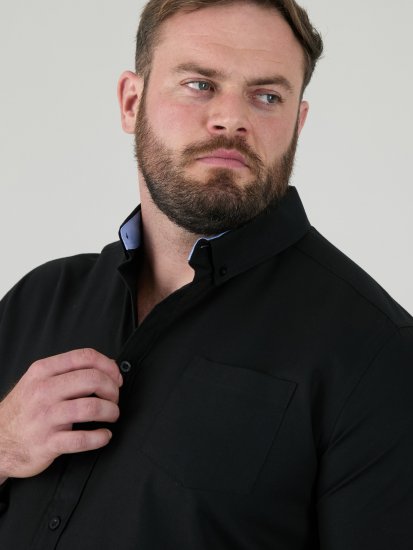 D555 Richard Långärmad Oxfordskjorta TALL Svart - TALL skjortor - 