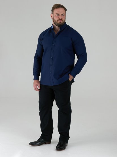 D555 Richard Långärmad Oxfordskjorta TALL Marinblå - TALL skjortor - 