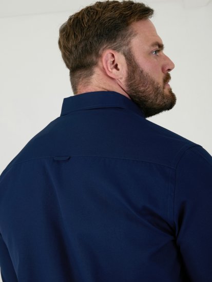 D555 Richard Långärmad Oxfordskjorta TALL Marinblå - TALL skjortor - 
