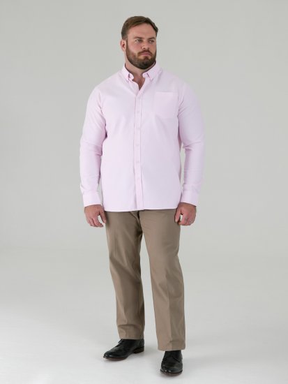 D555 Richard Långärmad Oxfordskjorta TALL Rosa - TALL skjortor - 