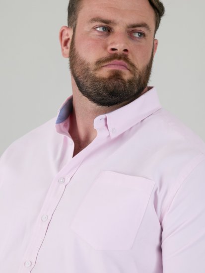 D555 Richard Långärmad Oxfordskjorta TALL Rosa - TALL skjortor - 