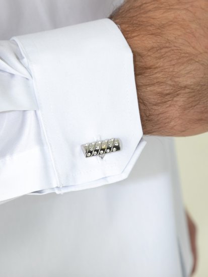 D555 Oliver Fläckavvisande Lättstruken Stretchskjorta med Lång Ärm Vit - Skjortor - Stora skjortor - 2XL-8XL