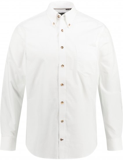 JP1880 Shirt Modern Fit Traditional Stag Horn White - Skjortor - Stora skjortor - 2XL-8XL