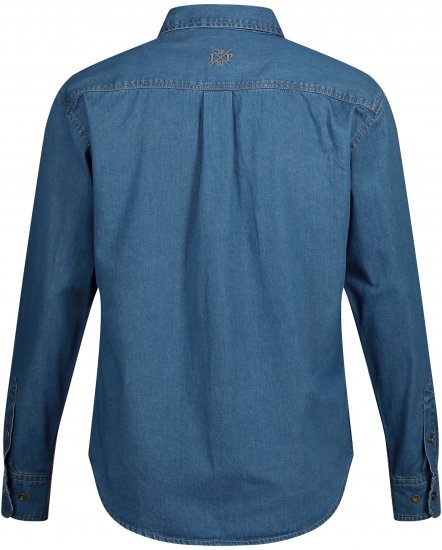 JP1880 Shirt Denim Long Sleeve Blue TALL - HERRKLÄDER MT-6XLT - Kläder för långa män