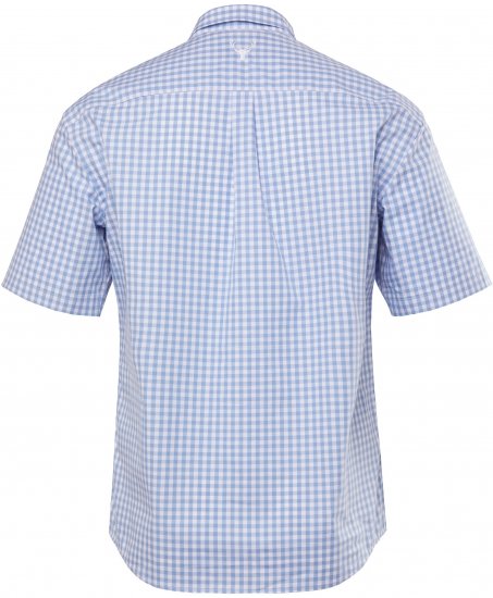 JP1880 Shirt Traditional Short Sleeve Checked Light Blue - Skjortor - Stora skjortor - 2XL-8XL