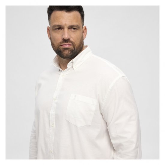 North Latitude Oxford Shirt White - Skjortor - Stora skjortor - 2XL-8XL