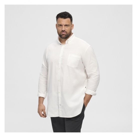 North Latitude Oxford Shirt White - Skjortor - Stora skjortor - 2XL-8XL