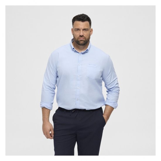 North Latitude Oxford Shirt Light Blue - Skjortor - Stora skjortor - 2XL-8XL