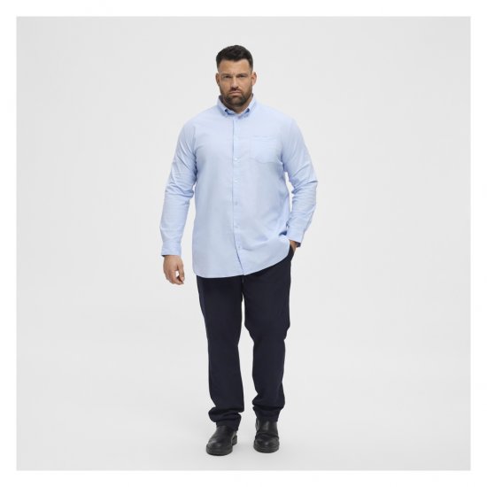 North Latitude Oxford Shirt Light Blue - Skjortor - Stora skjortor - 2XL-8XL