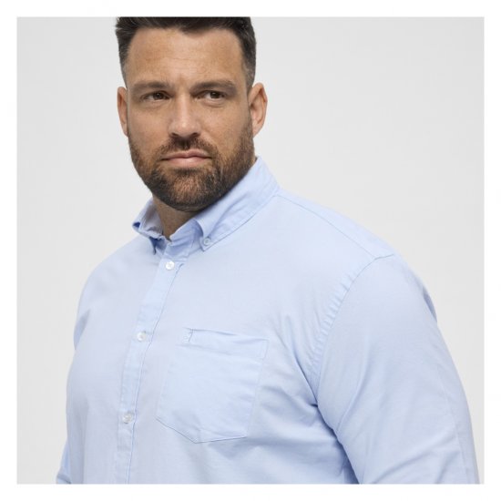 North Latitude Oxford Shirt Light Blue - Skjortor - Stora skjortor - 2XL-8XL