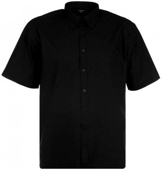 Espionage SH149 Plain Short Sleeve Shirt Black - Skjortor - Stora skjortor - 2XL-8XL