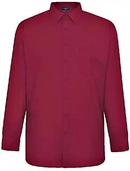 Espionage SH151 Long Sleeve Plain Collar Shirt Wine - Skjortor med lång ärm - 