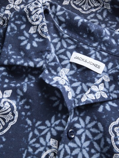 Jack & Jones Alfredo Shirt Short Sleeve Blue - Kortärmade skjortor - Kortärmade Skjortor Stora Storlekar