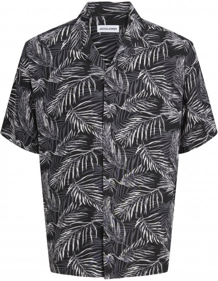 Jack & Jones Jeff Resort Short Sleeve Shirt Black - Skjortor - Stora skjortor - 2XL-8XL