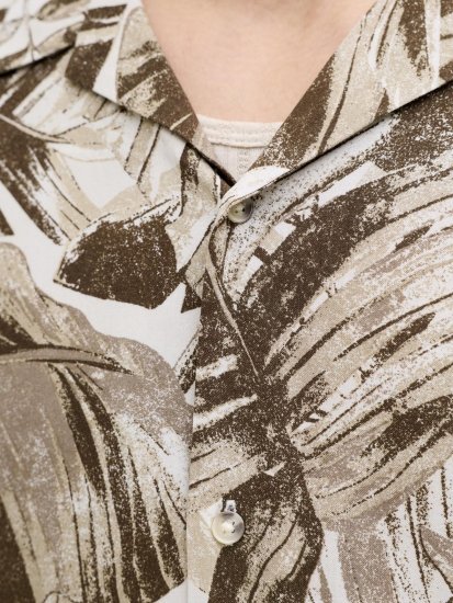 Jack & Jones Jeff Resort Short Sleeve Shirt Brown - Skjortor - Stora skjortor - 2XL-8XL