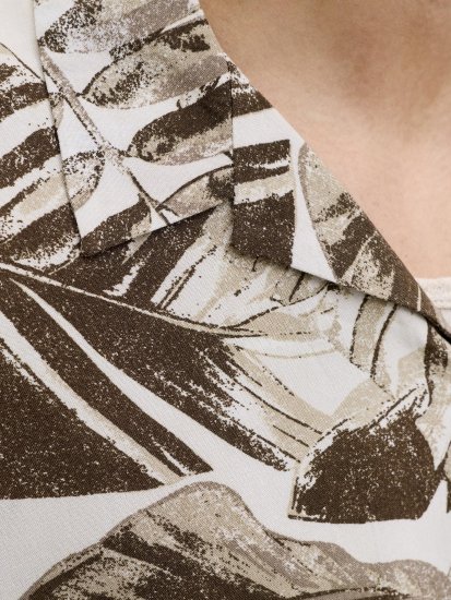 Jack & Jones Jeff Resort Short Sleeve Shirt Brown - Skjortor - Stora skjortor - 2XL-8XL