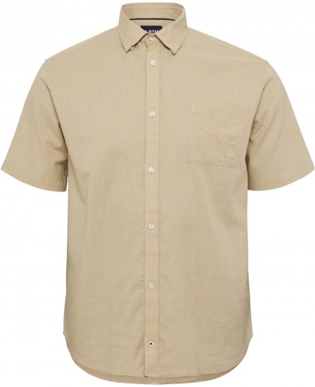 North Latitude 51106 Short Sleeve Shirt Sand - Kortärmade skjortor - Kortärmade Skjortor Stora Storlekar